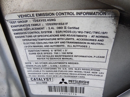 2001 MITSUBISHI ECLIPSE SPYDER GS SILVER 2.4L AT 173822